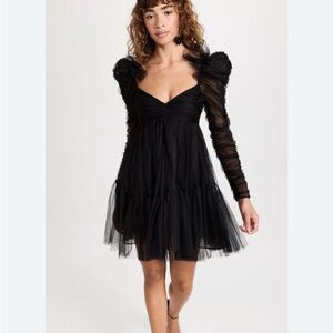Zimmermann Black Mini Tulle Dress